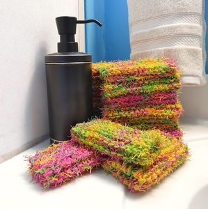 Scrubby Exfoliating Washcloths, Tropical, 3-Piece Set